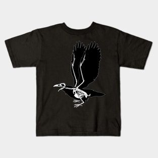 Skeleton Raven Kids T-Shirt